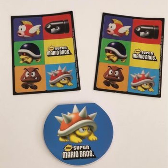 Vintage Super Mario Bros. Notepad and Two Sets of Stickers - Picture 1 of 7